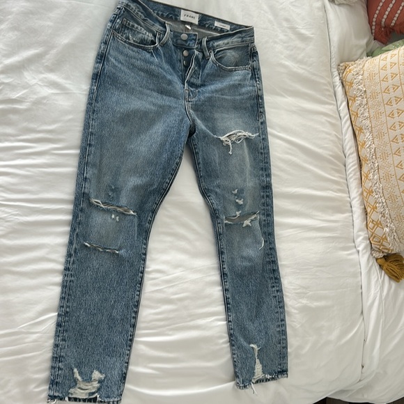 Frame Jeans High-Waisted Distressed 28 - Picture 1 of 10